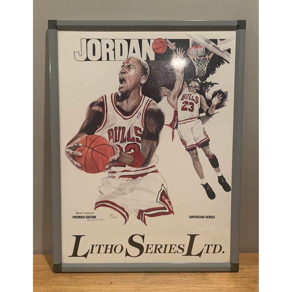 Michael Jordan‎ Litho Series LTD Framed Poster Print Art Premier Edition